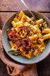 Rigatoni à la Citrouille avec Prosciutto Caramélisé