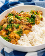 Poulet au yaourt poivre & citron, brocoli & riz Basmati parfumé