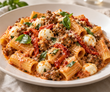 Rigatoni rosée à la saucisse italienne et mini bocconcini