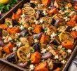 Poulet méditerranéen crémeux à la feta, citron et légumes-racines rôtis