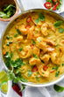 Curry de crevettes à la noix de coco et légumes